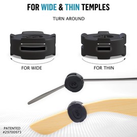 Eyeglass Ear Grips - Glasses Ear Cushion - Silicone Glasses Ear Grip - Eyeglass Accessories Glasses Grip - Ear Grips Hooks for Glasses - 6 Pairs (Black)