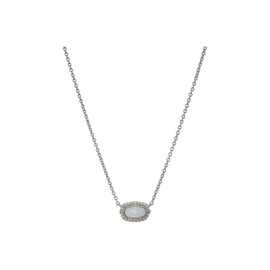 Kendra Scott Chelsea Necklace Rhodium/White Mother-of-Pearl One Size