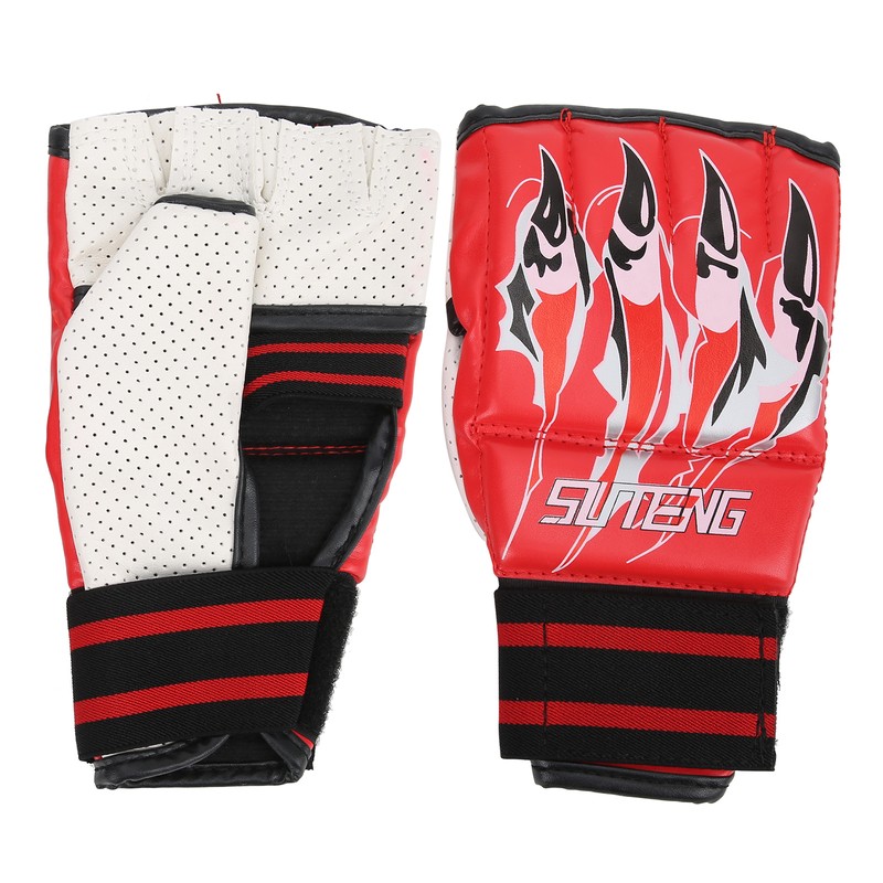 Pair Fight Gloves HalfFinger SweatProof with High Elastic Band for