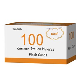 100 Essential Italian Phrases Flash Cards for Adults - Learn Italian Phrases for Beginners with Durable & Portable Flashcards- Italian Flashcards Simple Phrases