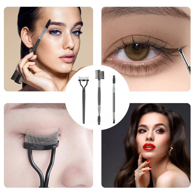 Eyebrow Brush Eyelash Separator Brow Comb Eyebrow Comb 3-in-1 Makeup