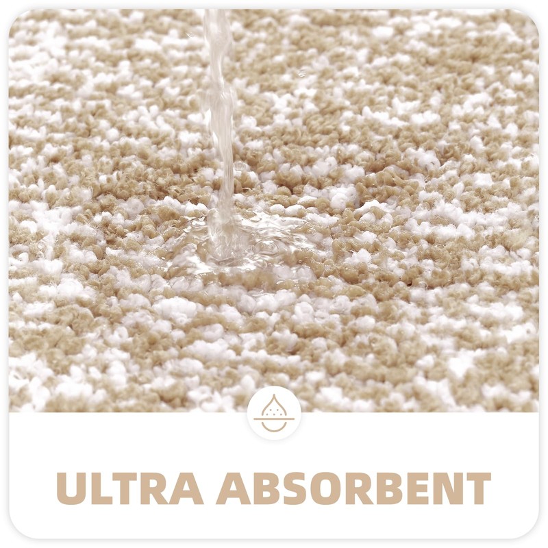 COLOR&GEOMETRY Absorbent Bath Mat 40 x 60 cm, Soft Bathroom