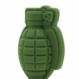 3D Ice Cube Mold Grenade Shape Maker Bar Party Silicone Trays