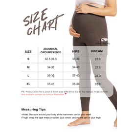 Enerful Women's Maternity Leggings Over The Belly with Pockets Pregnancy Pants Active Wear Workout Yoga Tights，Coffee Navy Blue Small