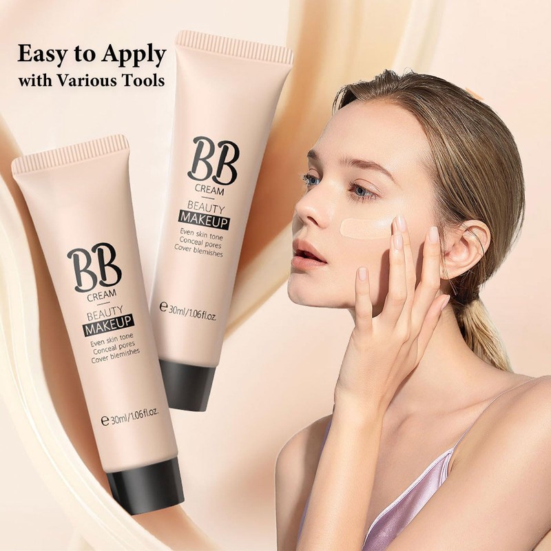 BB Cream Foundation, Waterproof Long Lasting Even Skin Tone Makeup,