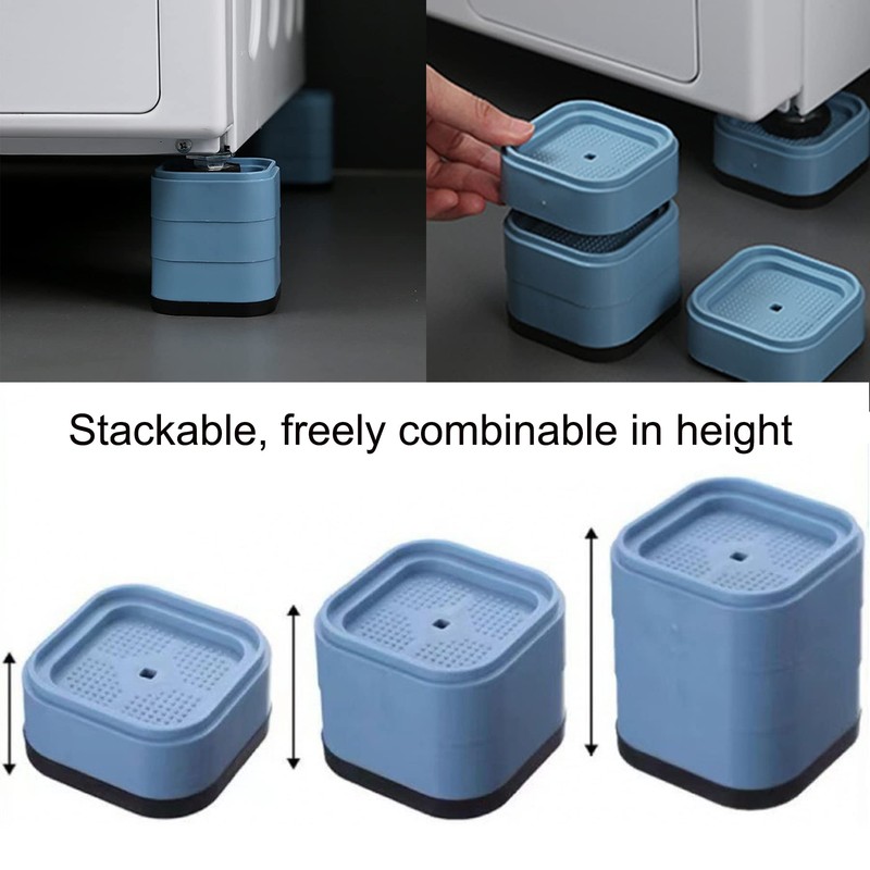Anti-vibration feet in the washing machine square