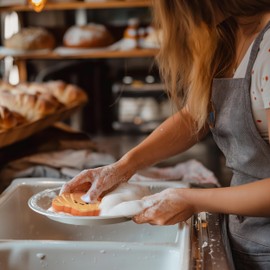 Genuine Fred DAILY BREAD Kitchen Sponges, Set of 2, Croissant and Bagel Inspired Sponges, Fun and Quirky Kitchen Accessory