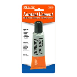 BAZIC Products Contact Cement Adhesive Glue 1 Oz. (30mL), Super Stong Bonds to Tile Rubber Wood Metal Formica Plastic, 1-Pack