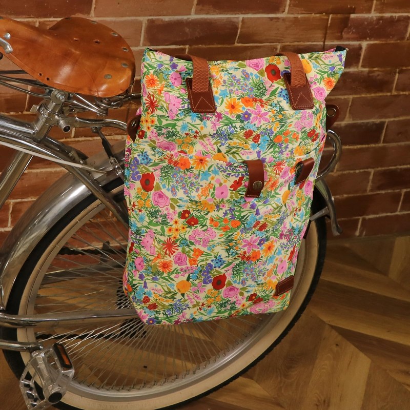 Clip-On Quick-Release Bike Panniers Women's Shoulder Tote Bag (Yellow with