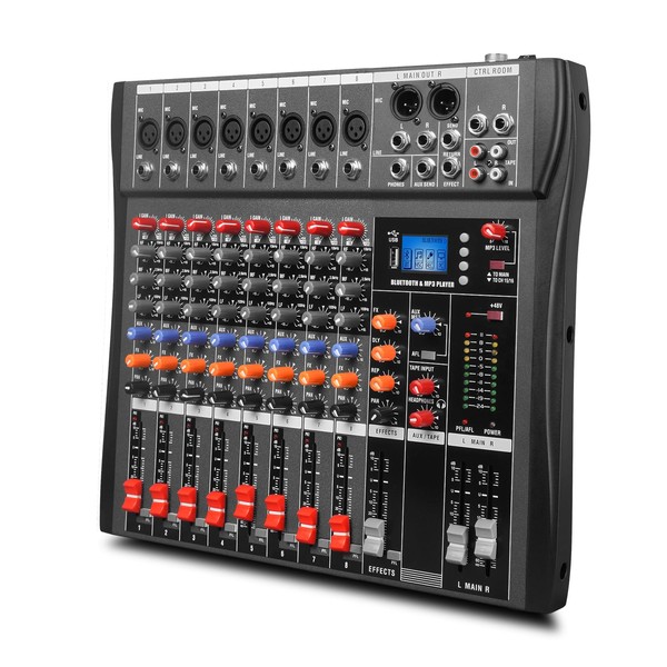 Yamnweo GX8 Professional Sound Board Console 8 Channel Mixer Desktop