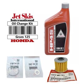 JSI Honda Oil Kit Honda Grom 125 Monkey 125 Synthetic Oil Change Service Kit Oil Filter & O Rings