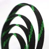 30ft PET Expandable Sleeving Wire Cable Sleeve (1/6", Green&Black)