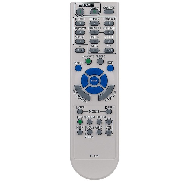 RD-477E Replace Remote Commander fit for NEC Projector ME403U MC393W