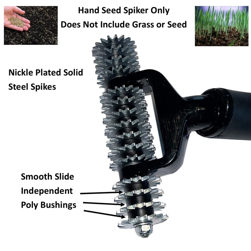 Keyfit Tools Hand Seeder Spiker Tool Grass Seed for Small