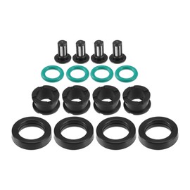 X AUTOHAUX Fuel Injector Seal O Ring - Car O-Ring Rebuild Repair Kit - for Honda 1992-1995 NBR Rubber Black - 4 Sets