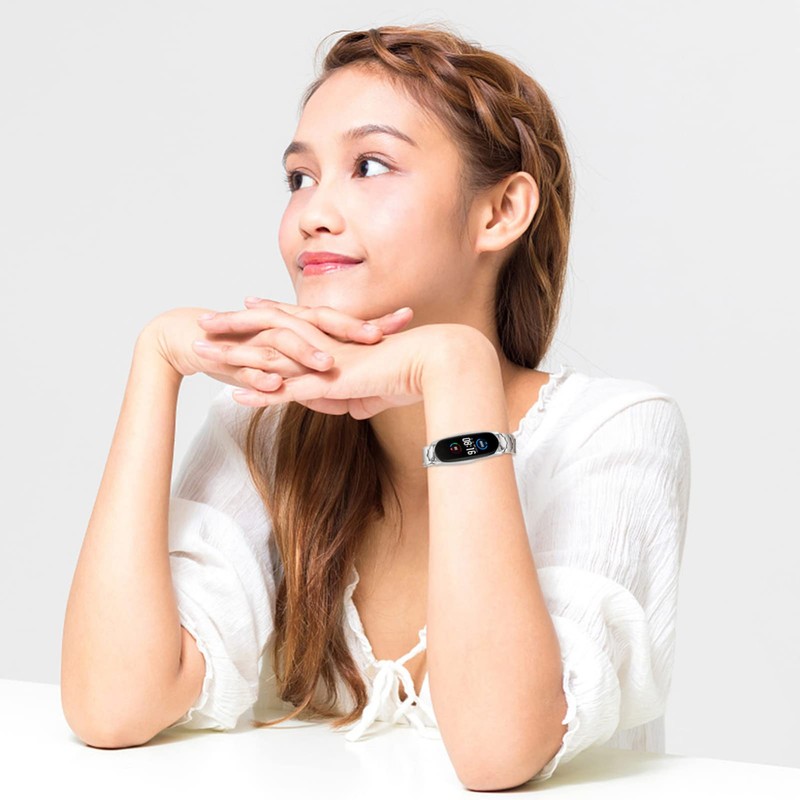 Gatuida Smart Metal Wristband Replacement Strap for -shape Band and