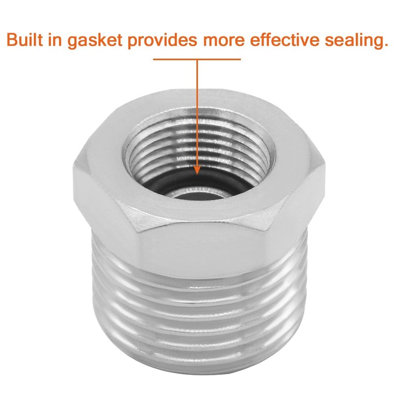 Joywayus 1/2 G Male to 3/8 Compression Female Thread Bushing