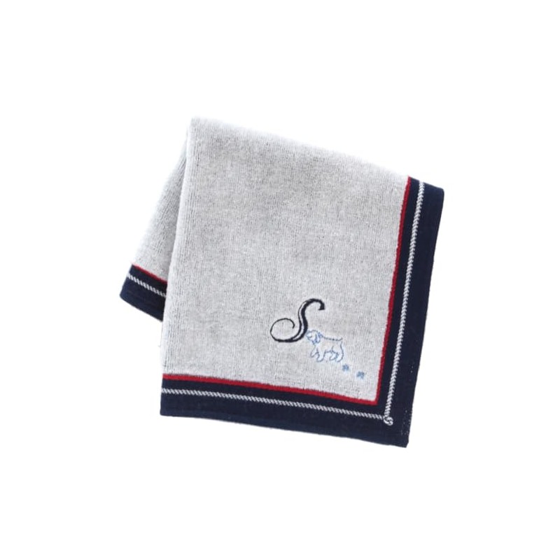 Kitamura 000131 Initial Towel Handkerchief, Unisex, Women's, Hand Towel, Approx.