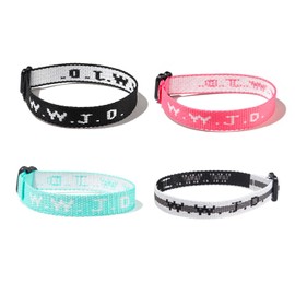 xuzhiyuan WWJD Braided Bracelets Letter Matching Couples Protection Inspirational Religious Christian Gifts What Would Jesus Do Bracelets Friendship Bracelet Gift for Women Men-4Pcs A