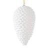 Vickerman 7" White Matte Glitter Pinecone Christmas Ornament - Set