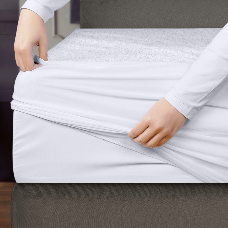 Utopia Bedding Waterproof Bamboo Viscose Mattress Protector Twin Size, Mattress