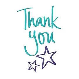 Modern Occasion Card Thank You - 8 x 6 inches - Piccadilly Greetings, white blue purple