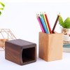 loranzi Wood Pen Holder for Desk,Natural Wooden Pencil Holder Desk