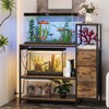 Welfuturer 20 Gallon Aquarium Stand with Power Outlets Fish Tank