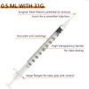 100 Pack 1/2 ml/cc 31Ga Lab Supplies, Individually Package