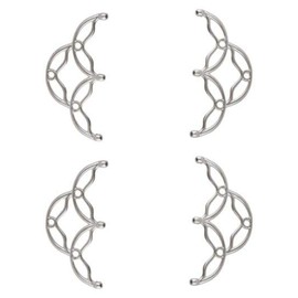 Cymbal Metal Fashion Elements 2 Pair (4 Pieces) SITANOS III Bead Ending. CYMBAL Quality SILVER Plated Jewelry Finding Works with 8/0 Seed Beads and more!