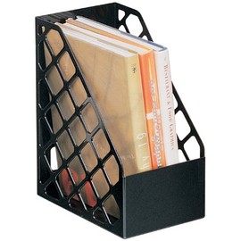 Officemate Recycled Large Magazine File, Black, 6 Each (26083)