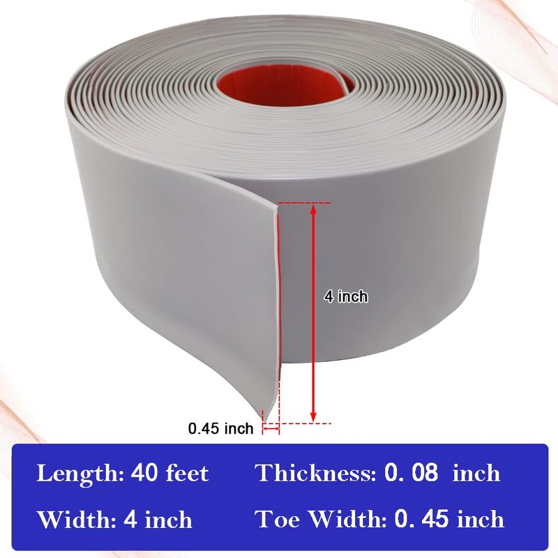 LSGCQ Flexible Baseboard Molding Trim 4 Inch x 40 Feet