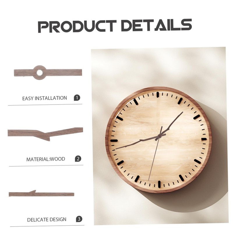 SHINEOFI 15 Sets Wooden Clock Hands Replacement for Clocks with