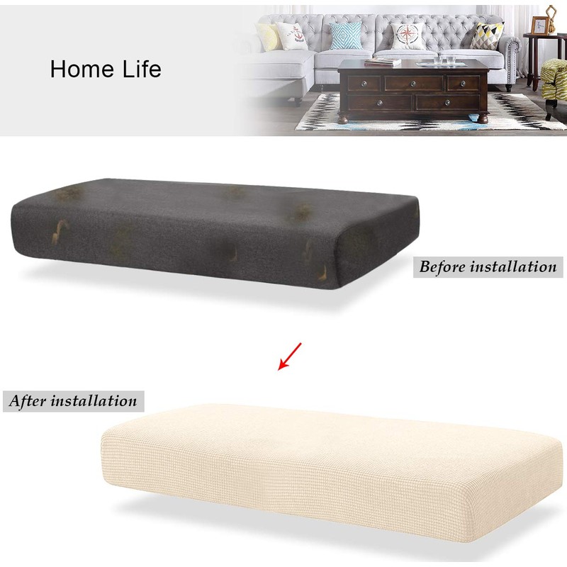 TIANSHU Sofa Seat Cover, 1 Seater Sofa Cushion Cover, Solid,