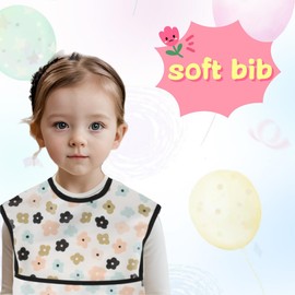 Baby bibs Waterproof Toddler bib - Feeding bib with Pocket for Infant Boy Girl Washable 6-51M