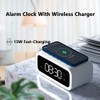 TOTMOX Wireless Alarm Clock with USB and Car Wireless Charger,