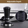 Coffee Tamper Adjustable Depth Spring Loaded Coffee Tamping Tool with