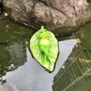 Ruerlity Floating Frog on Leaf for Garden Pond Decor Swimming