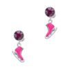 Delight Jewelry Silvertone 3-D Hot Pink Ice Skate - Large