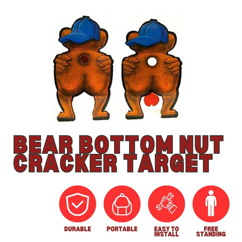 HHH Hunting® Bear Bottom Nut Cracker Target Shooting Targets Freestanding