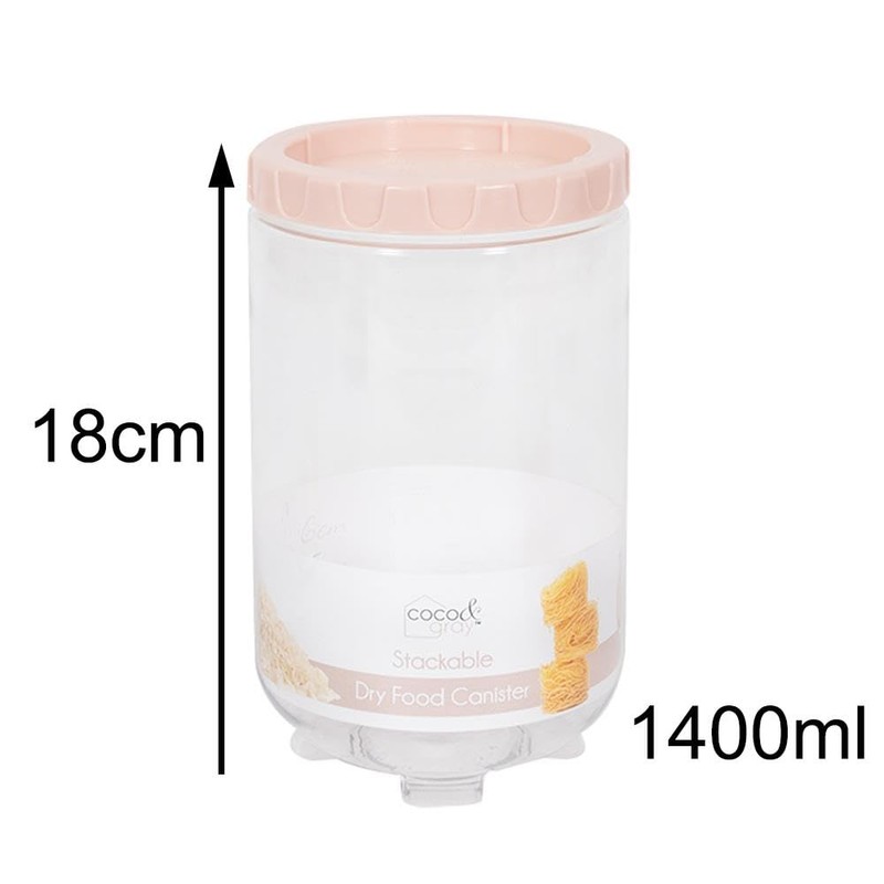 YöL Set of 6 Stackable Dry Food Storage Canisters Tub