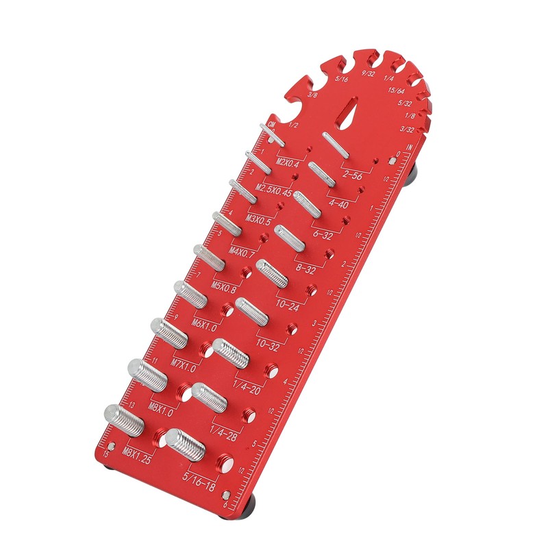 Thread Checker Multi Functional Aluminum Alloy Portable Screw Nut Bolt