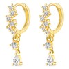 WOVEE Hoop Earrings AAA Zirconia with Drop Pendant Small 10
