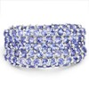 Bonyak Jewelry Genuine Round Tanzanite Ring in Sterling Silver -