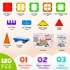 cossy 120Pcs Magnetic Tiles Magnetic 3D Building Blocks Set Educational