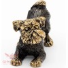 Solid Brass Figurine of Brussels Griffon Dog IronWork