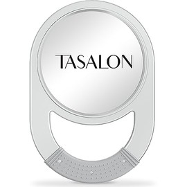 TASALON Espejo de mano irrompible, espejos de mano con asa, espejos de salón, espejo de peluquero para cabello, espejo de mano antideslizante con agarre de goma para viajes, maquillaje, afeitado