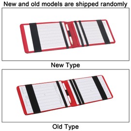 Leather Golf Scorecard Holder, Golf Score Counter Keeper Card Holder (Black)