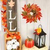 2Pcs Thanksgiving Candle Wreath, 10 Inch Fall Maple Leaf witn