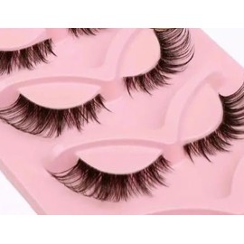 3D Plush False Eyelashes, Self-Adhesive Reusable Lashes, Thick and Fluffy, Beginner-Friendly, 5 Pairs